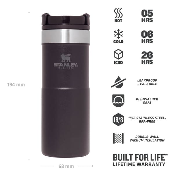 Mug Classic Neverleak 350 ml Negro | Stanley - MUGS