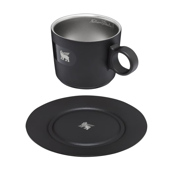 Taza Cappuccino Daybreak 192 ml Negro con platillo | Stanley